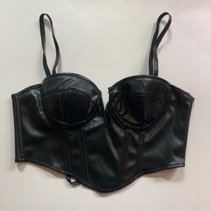 corset bustier black top